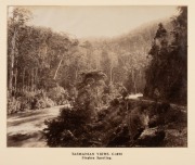 TASMANIA: A nice range of individually mounted albumen paper prints and photographs; circa 1880s-1900s; various sizes. Subjects include Breakwater Emu Bay, Table Cape, Organ Pipe Rocks, The Wharves Hobart Town, Cascade Road, Near Cam River, and Macquarie - 5