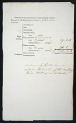 A two-page printed document dated 10 Feb'y 1845, completed in manuscript and signed by Superintendent Charles Joseph LATROBE. addressed to the Chairman of the Bench of Magistrates at Alberton, conveying details of salaries of the local constables, and not - 2