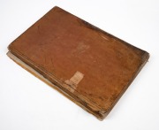 THE LOGBOOK OF THE H.M.S. AMETHYST (1844-1869): Ship's log kept by a G.R. Thornhill (midshipman), including ship's plan, eight illustrations (all but one in watercolour), and nine hand-rendered maps (South East Asia, Australia, Tasmania, South America); l - 8