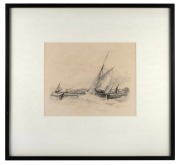 EDWARD WILLIAM COOKE (1811-1880), I.) Hatch-Boat Off Graves End, II.) Dutch Boats, Beating To Windward, III.) Dutch Schuyt..., dry point etchings, titled with artist's details in plate, 15 x 21cm, 36 x 39cm overall. - 3