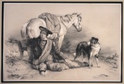 THOMAS SIDNEY COOPER (1803-1901), group of ten farmyard tinted lithographs from the 1839 publication "Groups Of Cattle Drawn From Nature", sight size 32 x 46cm, mounted 47.5 x 61.5cm overall. - 3