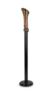 CHEYNESS II (whaling chaser) speaking tube, taken from the bridge, 20th century, fitted on bespoke stand, 109cm high overall. ​​​​​​​PROVENANCE: purchased from the Ray Parker Collection, Bunbury W.A.