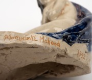 MARGUERITE MAHOOD stunning pottery angel figure, incised "Marguerite Mahood, 1932", ​​​​​​​10cm high. - 5