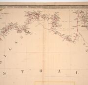 JAMES WYLD (1812-1887) "Map of Australia, compiled from the Nautical Surveys Made by Order of the Admiralty and other Authentic Documents", [London, 1844], engraved map, with inset maps of the world and Van Diemen&rsquo;s Land, hand-coloured; overall 57.5 x 86c - 9
