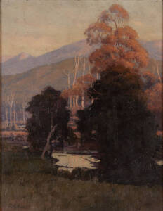 JOHN MATHER (1848-1916): Oil on canvas, Australian landscape, signed lower left. 34 x 45cm