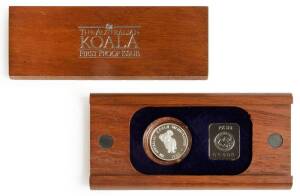 Platinum; 1988 $50 Koala ½oz proof, in wooden case with outer sleeve. No. 05800/12,000.