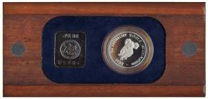 Platinum; 1988 $50 Koala ½oz proof, in wooden case, without cardboard sleeve. No. 05804/12,000. 