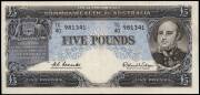 1960-66 (R.50) £5 Coombs/Wilson, Reserve Bank, consecutive pair, TC/40 981341 - 342. EF+ & aUnc., note "341" flattened centre fold. (2).