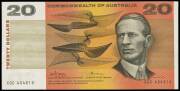 1966-93 (R.401-415) $20.00 almost complete run with "Commonwealth of Australia" set of 4 incl. Coombs/Wilson aUnc and, Coombs/Randall, First Prefix, Fine; "Australia" set complete Unc. less Johnston/Fraser, Gothic Serials but incl. Knight/Stone, Gothic se - 2