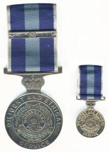 Group of un-named medals with Queensland and Northern Territory Police Service medals with bars & miniatures, Aboriginal Community Justice Panels 10 Year Service and International Force East Timor medals, all cased: Similar group x10 as singles; Un-named 