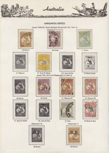 1913-81 collection in Seven Seas Hingeless album. Noted Kangaroos to £2, good representation of KGV heads, 6d Engraved Kooka, BCOF set to 5/-, etc. Mixed condition.