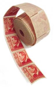 1951 (SG.235aa) 3d scarlet KGVI part of a coil roll with approx 170 pairs. Retail $20.00 a pair. (340 approx.).