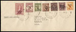 1947 (May 8) &nbsp;B.C.O.F. set of 6 on a long cover addressed to Sgt J.J. Gray, 65 Aust. Inf Bn. B.C.O.F., Japan with "AUST UNIT POSTAL STN 405" cds.Very fine and scarce.