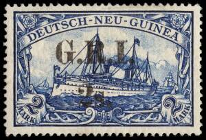 1914-15 (SG.13) 2s G.R.I. overprint on 2 Mark blue (3.5mm setting); well centred and fresh MLH. Cat.&pound;3000.