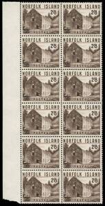 1960 (SG.37-9) 1/1, 2/5 & 2/8 Surcharges: 28 sets in various sized blocks. (84 stamps).