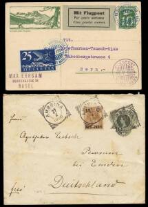 World Postal History; range incl. group described and priced on cards, 2 small albums of maximum cards, album of modern Zeppelin covers, bundle of world cover and postal stationery 1900's onwards, bundle of USA commercial covers and a bundle of Christmas 
