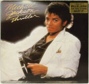 MICHAEL JACKSON, signature "Love, Michael Jackson" on front cover of "Thriller" LP. (Won in a 3XY competition).