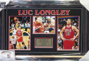 SPORT: Signed displays of Luc Longley, Giaan Rooney & John Bertrand. All framed, various sizes.