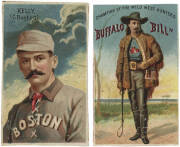 1888 Goodwin & Co. (Old Judge & Gypsy Queen Cigarettes - USA) "Champions", complete set [50], cut from printed Sports Card album (exchanged for coupons), includes baseball (8), boxing (5) & Buffalo Bill among others. Poor/G. Scarce set, catalogued by Murr