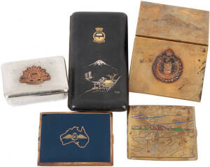 WW2/VIETNAM WAR/GULF WAR EIRA ITEMS: collection of 28 metal cigarette cases and lighters from the Second World War onwards, good to excellent condition