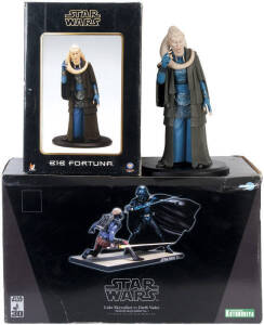 STAR WARS: Bib Fortuna - Porcelain figure, limited edition of 1500 produced by Attakus in 2007 (38cm) together with Luke Skywalker and Darth Vader snap fit large figure set (Ralph McQuarrie version) limited edition still in box (60 x 30cm).