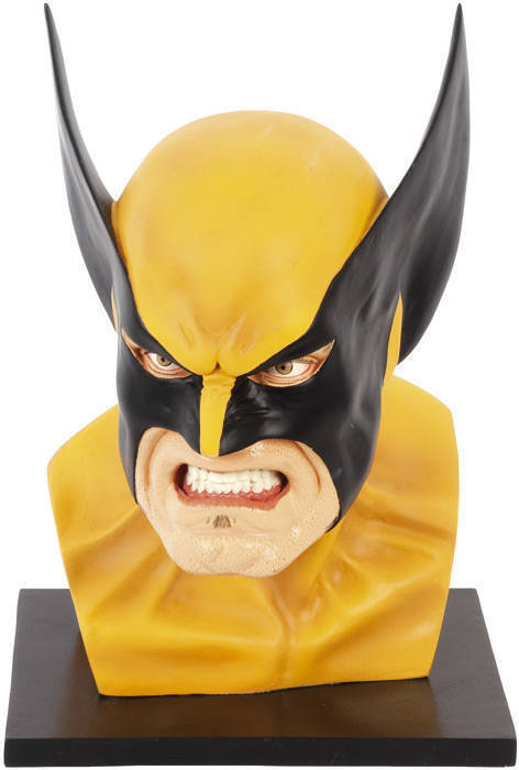 SUPERHERO LIFESIZE BUSTS: Fibreglass Wolverine bust by Alex Ross