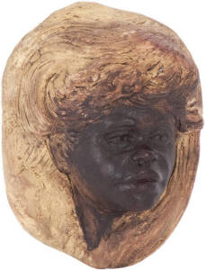 WILLIAM RICKETTS (1899-1993): "Aboriginal Girl", sculptured clay, signed "Wm Ricketts" on base, 14x10cm.