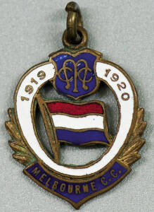 MELBOURNE CRICKET CLUB, 1919-20 membership badge, made by C.Bentley, No.3901.