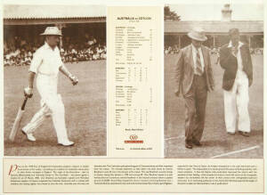 DON BRADMAN, prints (10) "Australia vs Ceylon, 27 March 1948", size 45x32cm. Limited edition of 300.