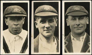 1928 Major Drapkin "Australian and English Test Cricketers", complete set [40], noted Larwood, Hobbs & Ponsford. G/VG.