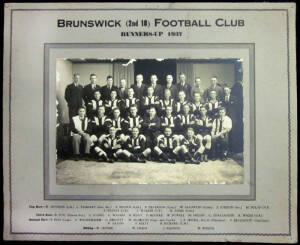 INTERSTATE & VFA FOOTBALL: c1950-2005 range with 2005 Yarraville footy cards [61]; programmes (17); VFA "Victorian Footballer" (50); annual reports (31); magazines (48); ephemera (19); posters (2); various badges (4); team photograph. Fair/Good condition.