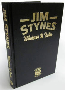 FOOTBALL BOOKS, noted "Jim Stynes - Whatever It Takes" leather bound [Melbourne, 1995]; "Hawk Manure" by Doug Hawkins (lether bound & signed) [Melbourne, 1995]; "Haydn Bunton - Best and Fairest" by Donald [Melbourne, 2003].