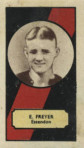 1932 Clark-Ellis "VFL Footballers" [1/108] - E.Freyer (Essendon). G/VG. Rarity 8.