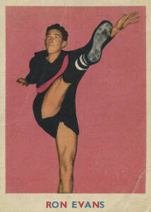 1963 Scanlens "Footballers" No.2 Ron Evans (Essendon/West Perth). Fair/G.