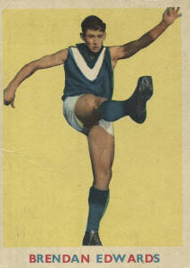 1963 Scanlens "Footballers" No.8 Brendan Edwards (Hawthorn). Fair/G.