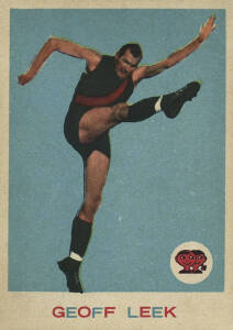 1964 Scanlens "Footballers" No.16 Geoff Leek (Essendon). G/VG condition.