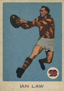 1964 Scanlens "Footballers" No.22 Ian Law (Hawthorn). G/VG condition.