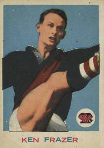 1964 Scanlens "Footballers" No.32 Ken Frazer (Essendon). G/VG condition.