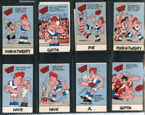 1978 Four'n Twenty Pies "Kelly Tips", complete set [12]. One with tab trimmed at base, otherwise G/VG condition.