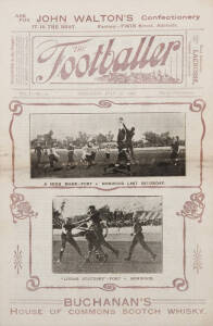 1907 "The Footballer", Vol.1 No.10, Adelaide, for July 27 1907, with two photos of Port v Norwood match on front cover. G/VG.