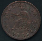 Australia, 1937 Crown, 1d (50), &frac12;d (24) and 1855 1d Edward De'Carle & Co. Melb. token with 'Tasmania' reverse; GB, 1797 2d Cartwheel, 1887 double florin (has been mounted), 1977 Crown (2) & 5 copper coins; Sth Africa 1949 Crown. And a purse with Aust. Kni - 2