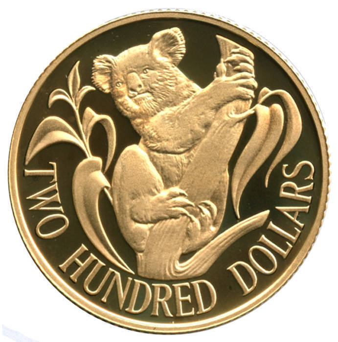 PROOF 1980 GOLD Koala. In case with certificate.