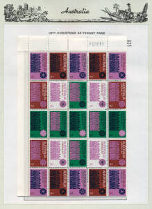 1966-2002 collection on Seven Seas hingeless pages. Incl. 1971 Xmas ½ pane of 25, gutter pairs & strips, Framas, blocks etc.. Earlier issues MH plus a small number of MNG or FU. FV $2,000.