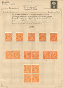 2d Orange (various shades & papers) in blocks, pairs and a few singles; on annotated album pages. Good range.