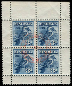 1928 3d Kookaburra Miniature Sheet, CTO in red (1 NO 28) at the Exhibition. Superb.