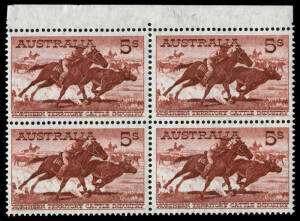 5/- Cattle (Cream & White papers), each in a well centred blk.4.