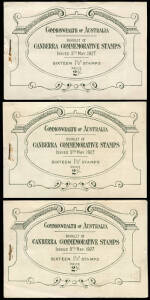 1927 (SG.SB22) 2/- 1&frac12;d Canberra booklets, complete.