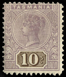 1906-7 (SG.257a & 258) Tablets 1/- rose & green, perf.11; & 10/- mauve & brown, perf.12.5. Mint. Cat.&pound;300+.