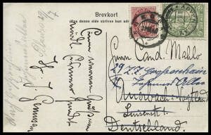 1904, 1907 & 1910 real photo postcards (various scenes at Advent Bay) bearing SPITZBERGEN locals in combination with Norwegian postage stamps; all addressed to Germany.