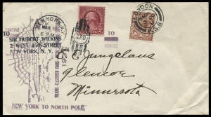 1931 (May) Wilkins-Ellsworth Trans-Arctic Submarine Expedition covers, each with cachet in purple & straight-line "NEW YORK TO NORTH POLE" or "NEW YORK TO SPITSBERGEN" cachets & both with additional frankings of GB 1&frac12;d or Norway 10o & 20o.